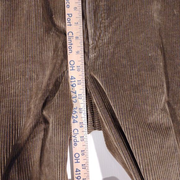 Brioni corduroy pants mens 40 brown dress designer cannes flat front italian - Picture 4 of 9
